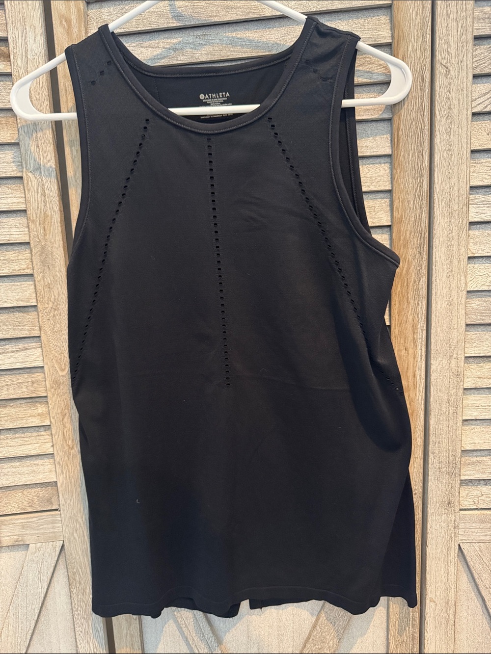 Athleta Black Perforated Performance Tank